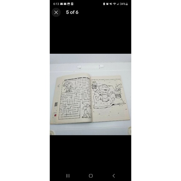 2 Vintage The Rugrats Paint With Water Activity Color and Activity Books 1997 - Picture 14 of 15